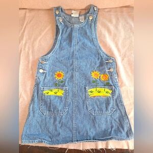 Badge Girls Blue Denim Dress Size 5 Preowned EUC